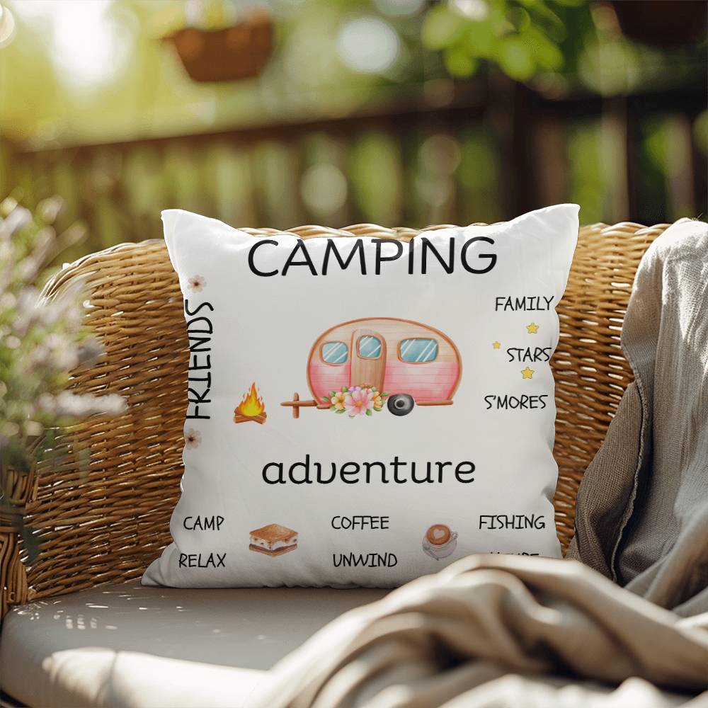 Whimsy Camping Pillow for Inside or Outside Use