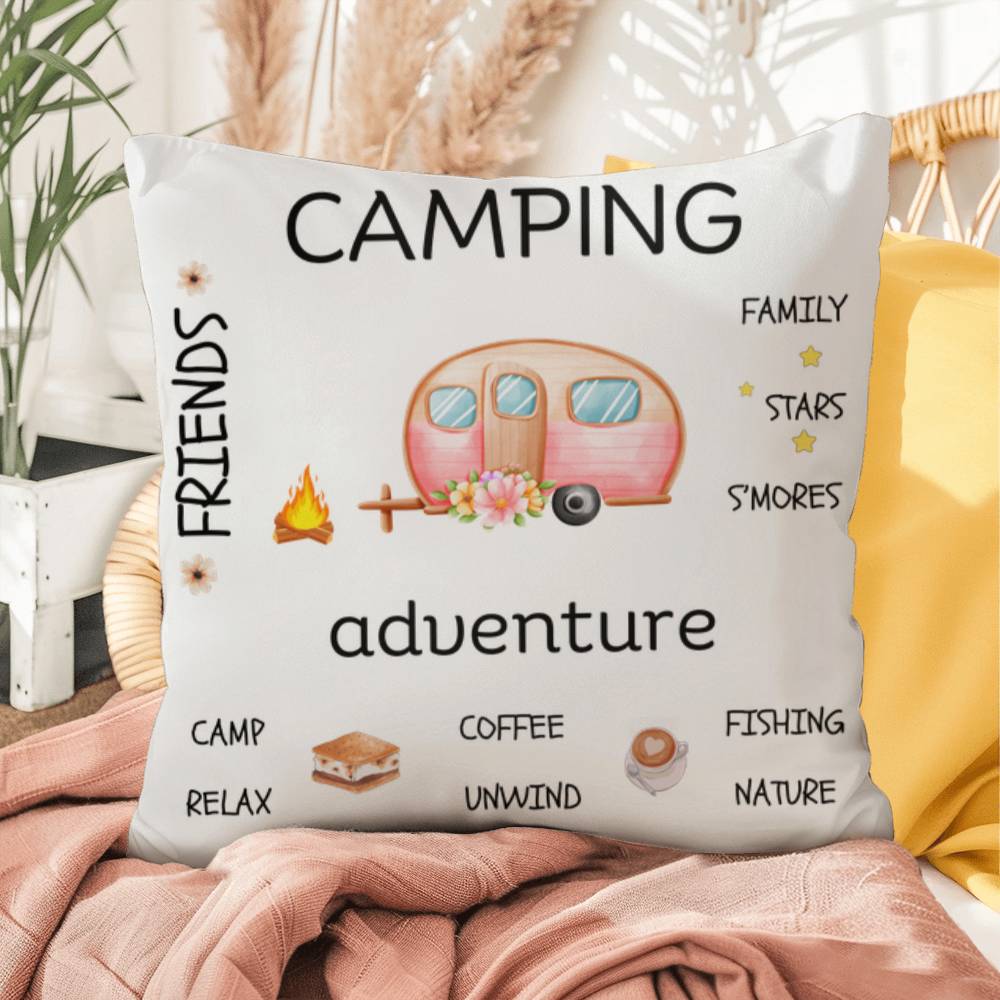 Whimsy Camping Pillow for Inside or Outside Use