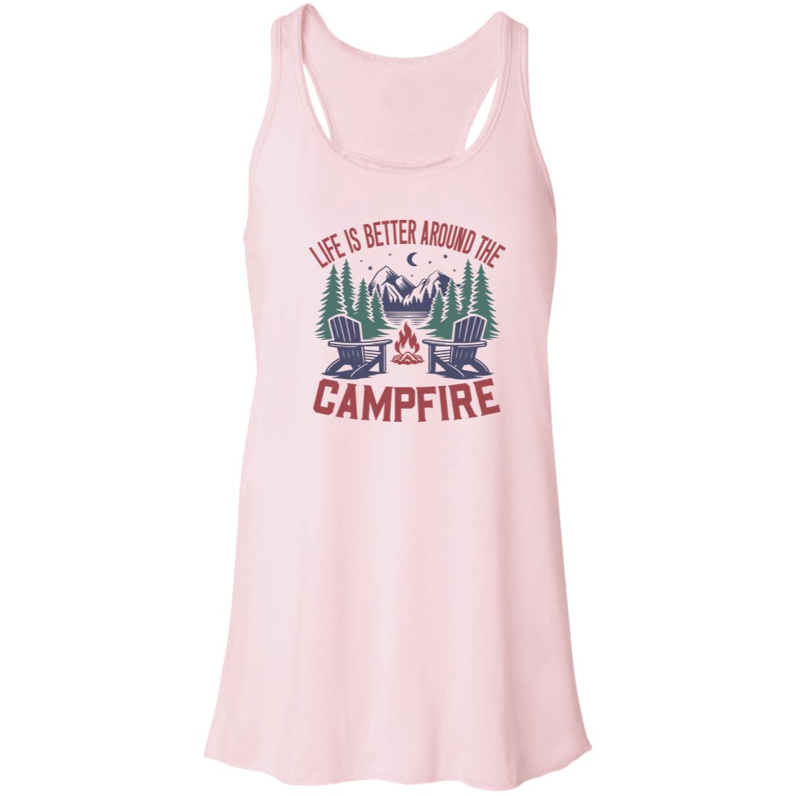 Life is Better Around the Campfire Flowy Racerback Tank