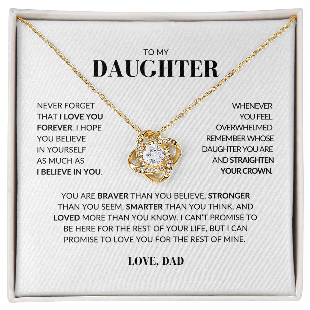 Daughter Love Knot Necklace