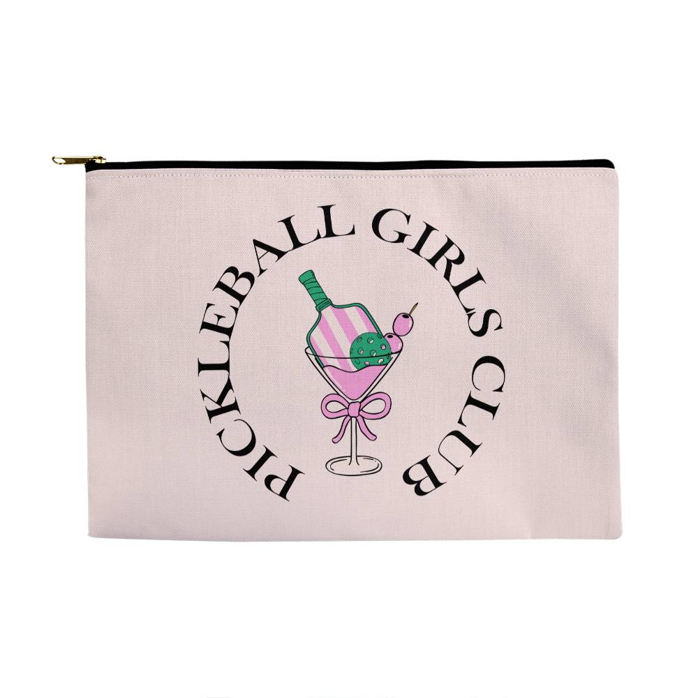 Pickleball Diva: Canvas Zippered Pouch